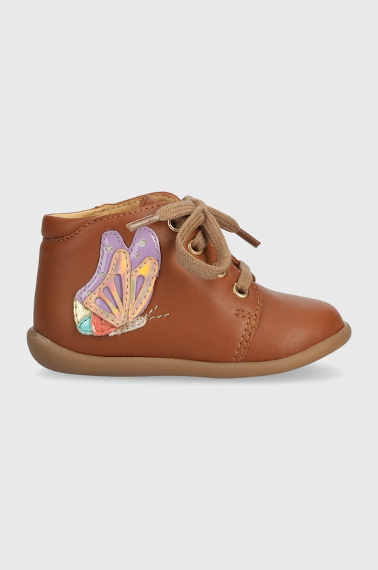 Pom D'api incaltaminte din piele pentru copii STAND-UP FLY Produs pentru bebe maro P1AFBP0401.19.23