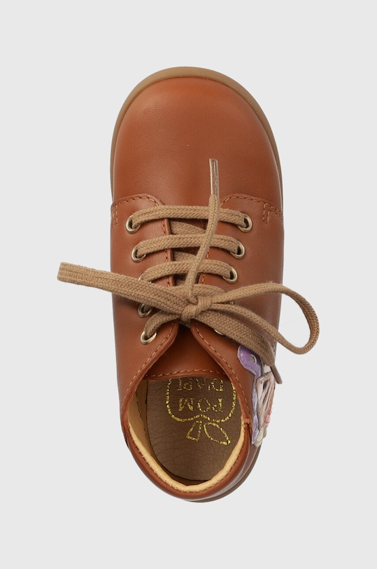 Дитячі шкіряні туфлі Pom D'api STAND-UP FLY коричневий P1AFBP0401.24.25
