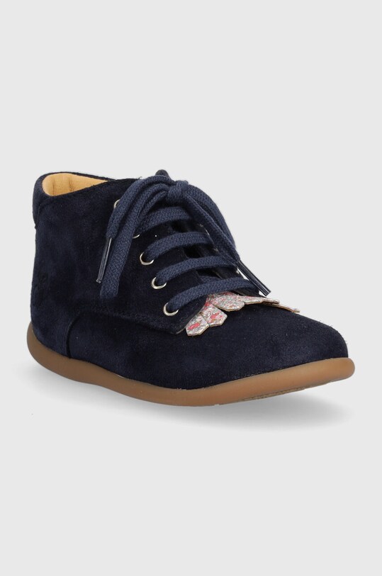 Pom D'api pantofi din piele intoarsa pentru copii P1AKEJ0403.24.25 bleumarin AW23