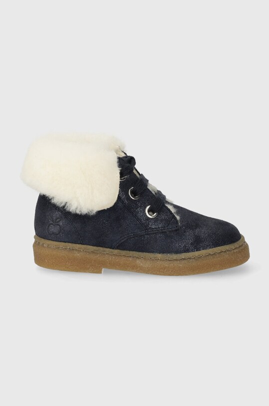 Pom D'api buty zimowe zamszowe dziecięce TRIX FUR G ocieplane granatowy P1DBDF0403.22.23