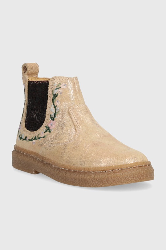 Pom D'api botki zamszowe dziecięce TRIX JOD BRODI P1DDDF0403.22.23 beżowy AW23