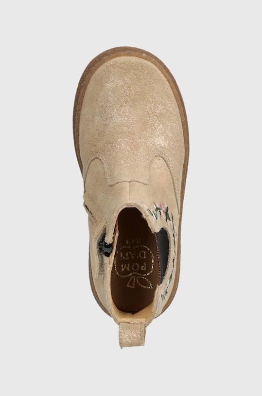 Дитячі замшеві черевики Pom D'api TRIX JOD BRODI бежевий P1DDDF0403.24.27