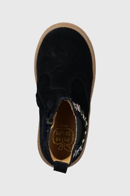 Pom D'api cizme chelsea din piele intoarsa TRIX JOD BRODI bleumarin P1DDDZ0404.24.27