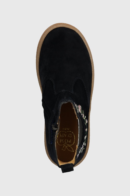 Pom D'api cizme chelsea din piele intoarsa TRIX JOD BRODI bleumarin P1DDDZ0404.28.30