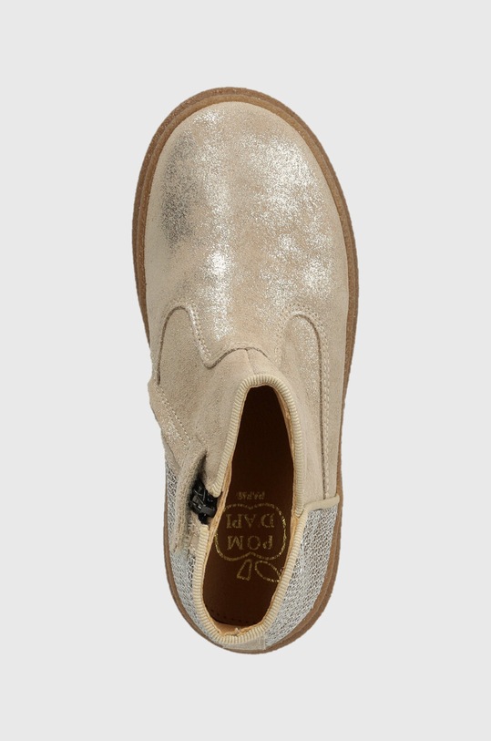 Pom D'api botki zamszowe dziecięce TRIX BACK złoty P1DEDJ0401.28.30