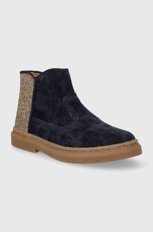 Dječje gležnjače od brušene kože Pom D'api TRIX BACK P1DEET0403.28.30 mornarsko plava AW23