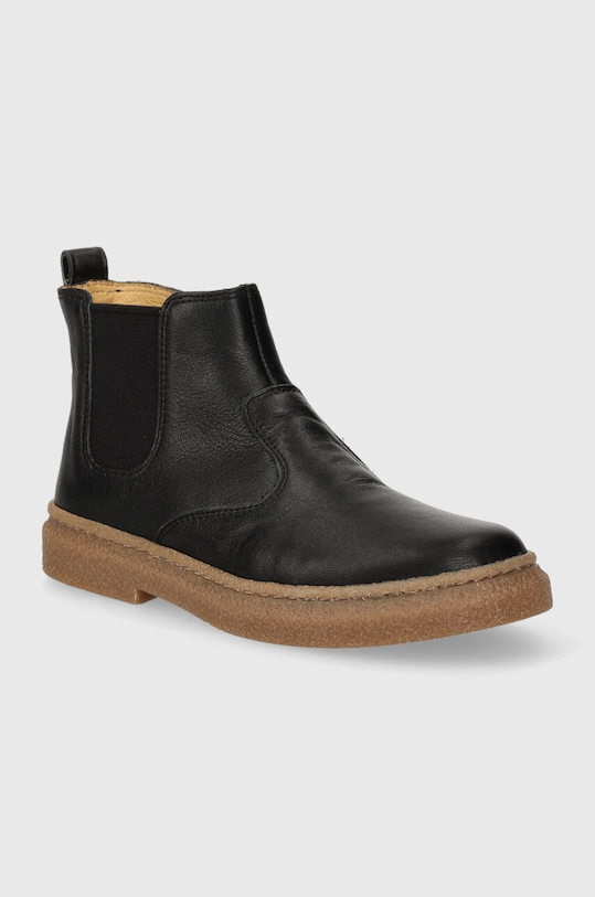 Дитячі шкіряні черевики Pom D'api TRIX JOD ZIP P1DGBN0403.28.30 чорний AW23