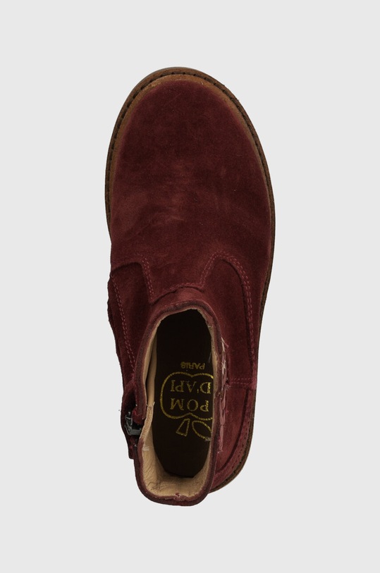 Pom D'api cizme din piele intoarsa pentru copii SISTER LOVE burgundia P1ECDZ0401.24.27