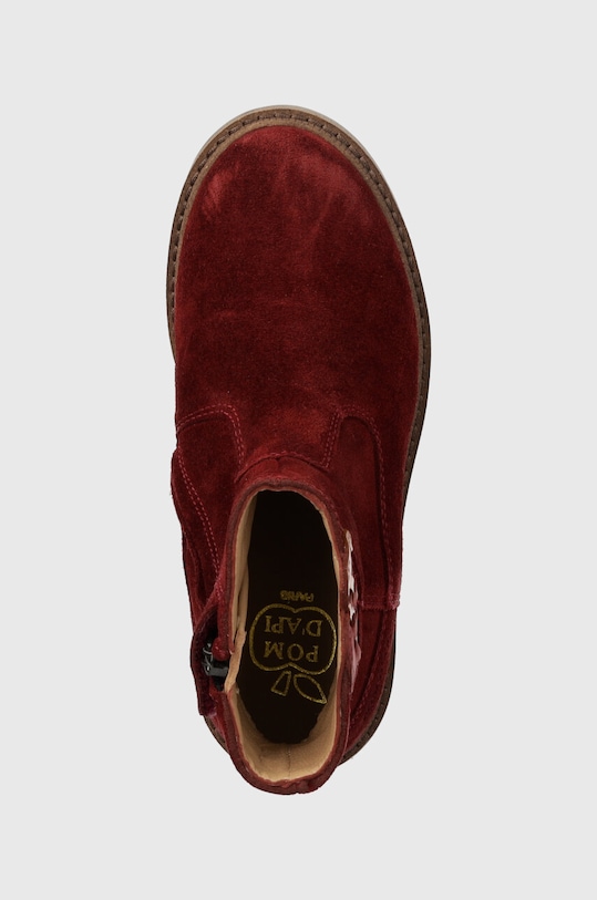 Παιδικές μπότες σουέτ Pom D'api SISTER LOVE μπορντό P1ECDZ0401.28.30