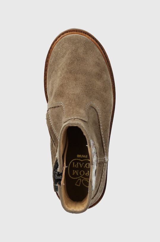 Pom D'api stivaletti in pelle scamosciata bambino/a SISTER LOVE grigio P1ECDZ0403.24.27