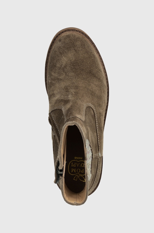 Παιδικές μπότες σουέτ Pom D'api SISTER LOVE γκρί P1ECDZ0403.31.34