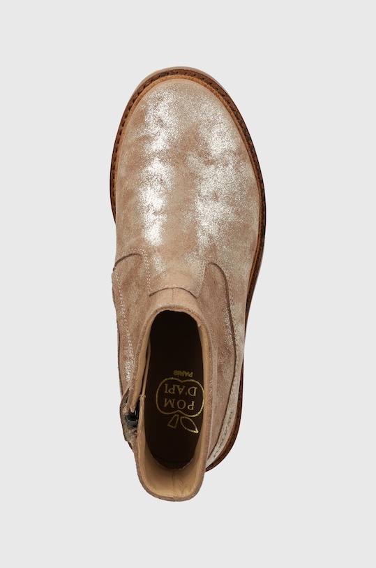 Dětské semišové boty Pom D'api SISTER BOOTS béžová P1EFDF0405.31.34