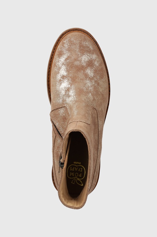 Pom D'api botki zamszowe dziecięce SISTER BOOTS beżowy P1EFDF0405.35.38