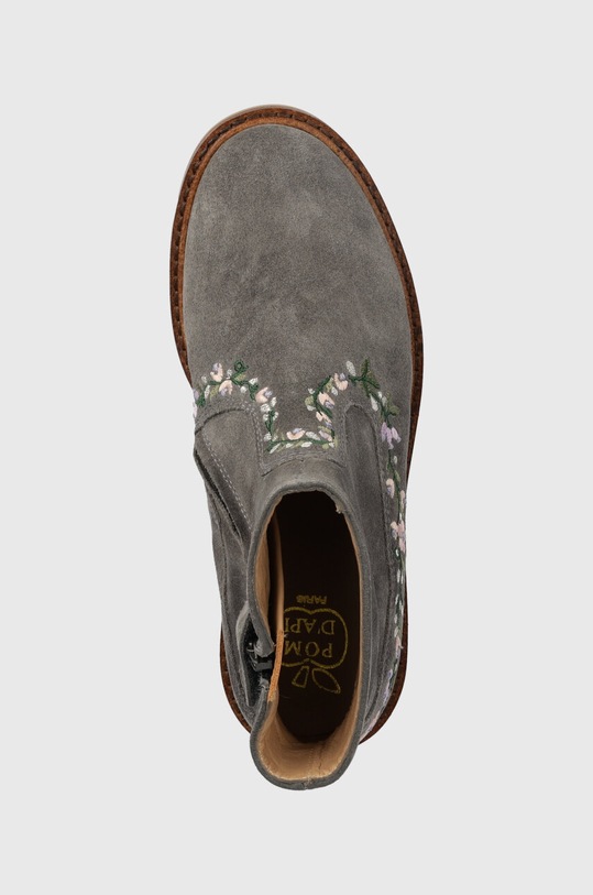 Παιδικές μπότες σουέτ Pom D'api SISTER BRODI γκρί P1EHDZ0403.31.34