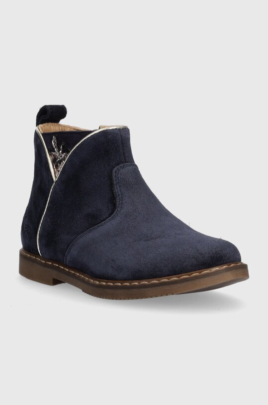 Детские замшевые ботинки Pom D'api CITY APPLE P1IADZ0403.24.27 тёмно-синий AW23