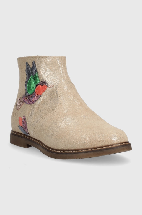 Дитячі замшеві черевики Pom D'api CITY COLIBRI P1IBDG0404.28.30 бежевий AW23
