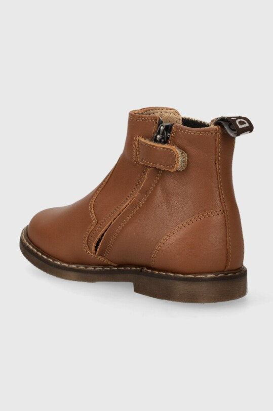 Дівчинка Дитячі шкіряні черевики Pom D'api CITY JODZIP P1IEBN04R2.24.27 коричневий