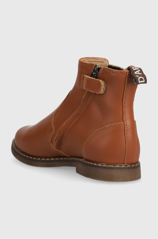 Fete Pom D'api cizme chelsea din piele pentru copii CITY JODZIP P1IEBN04R2.28.30 maro