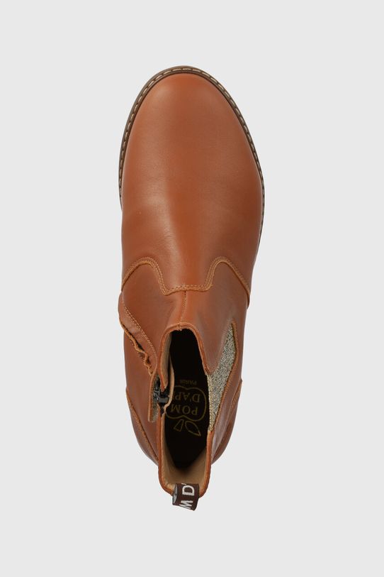 Дитячі шкіряні черевики Pom D'api CITY JODZIP коричневий P1IEBN04R2.35.38