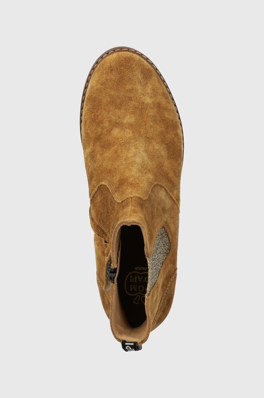 Dětské kožené kotníkové boty Pom D'api béžová P1IEES0403.35.38