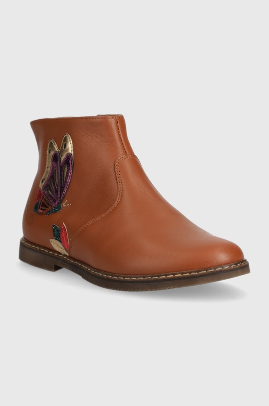 Dětské semišové boty Pom D'api P1IKBS0401.31.34 hnědá AW23