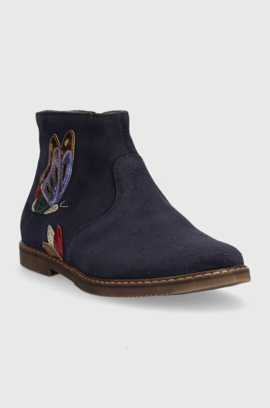 Pom D'api cizme din piele intoarsa pentru copii P1IKED0403.31.34 bleumarin AW23