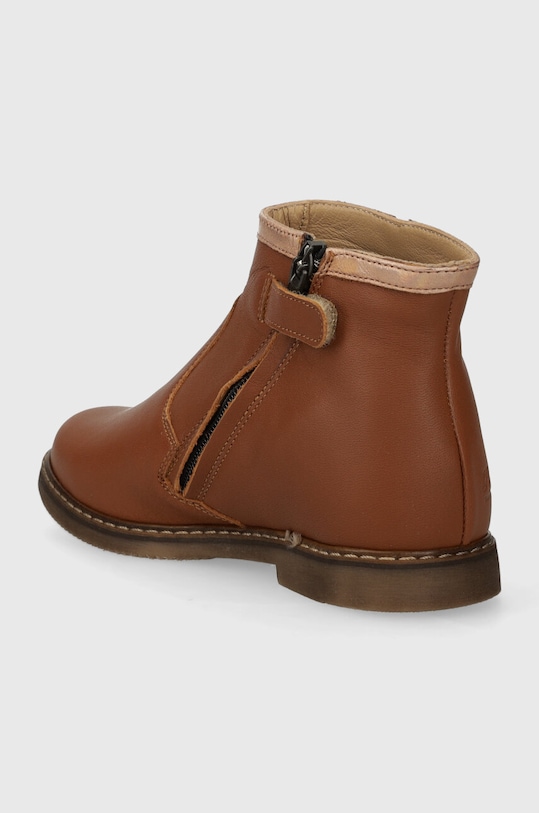Девочка Детские кожаные ботинки Pom D'api CITY LOCK P1ILBS0401.28.30 коричневый