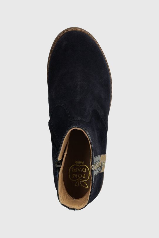 Παιδικές μπότες σουέτ Pom D'api CITY LOCK σκούρο μπλε P1ILEO0403.31.34