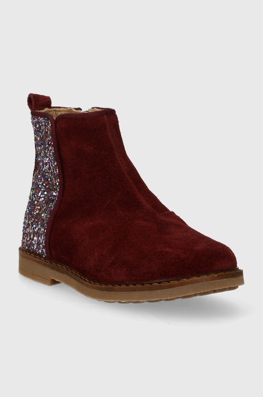 Pom D'api cizme din piele intoarsa pentru copii TRIP BACK P1JBDZ0402.24.27 burgundia AW23