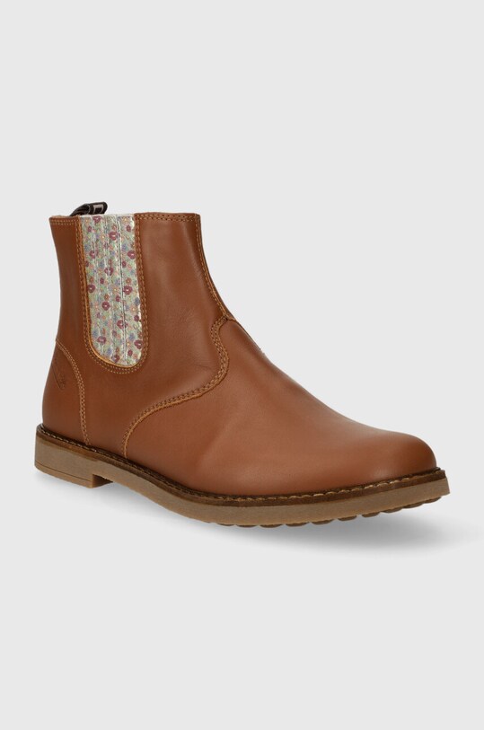 Pom D'api cizme chelsea din piele pentru copii TRIP JODZIP P1JFBN0401.35.38 maro AW23