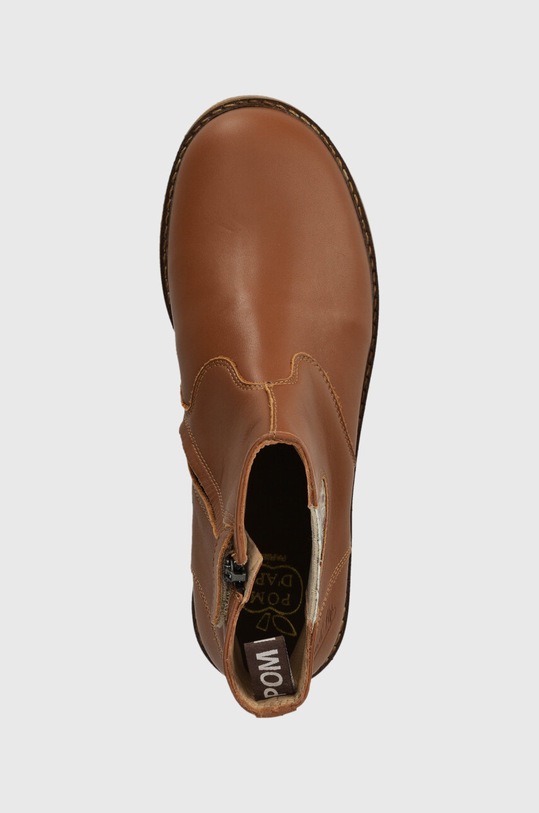 Дитячі шкіряні черевики Pom D'api TRIP JODZIP коричневий P1JFBN0401.35.38