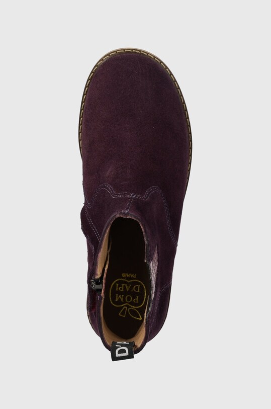 Pom D'api cizme chelsea din piele intoarsa TRIP JODZIP violet P1JFDO0404.31.34