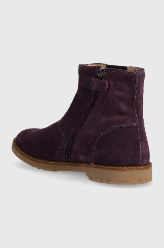 Девочка Детские замшевые ботинки Pom D'api TRIP JODZIP P1JFDO0404.35.38 фиолетовой