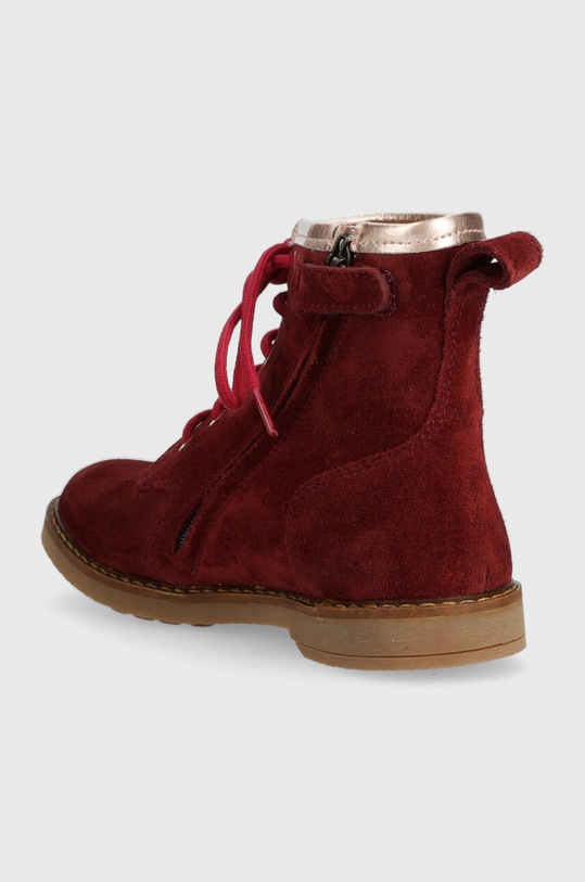 Девочка Детские замшевые ботинки Pom D'api TRIP HI LACE P1JIDZ0401.28.30 красный