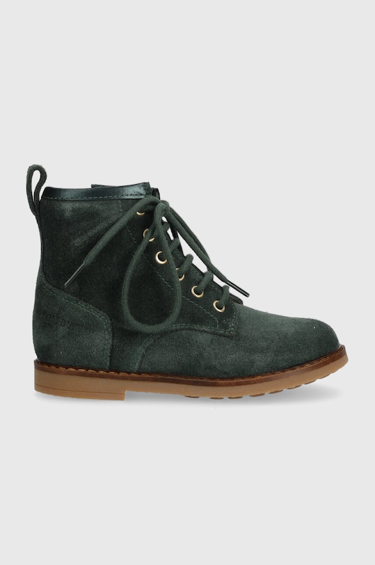 Pom D'api cizme din piele intoarsa pentru copii TRIP HI LACE cu snur verde P1JIDZ0402.24.27