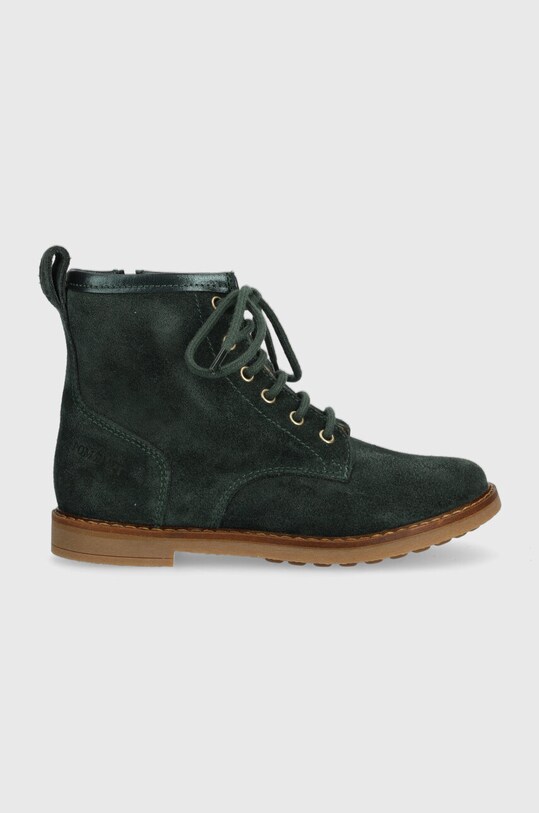 Pom D'api cizme din piele intoarsa pentru copii TRIP HI LACE cu snur verde P1JIDZ0402.28.30