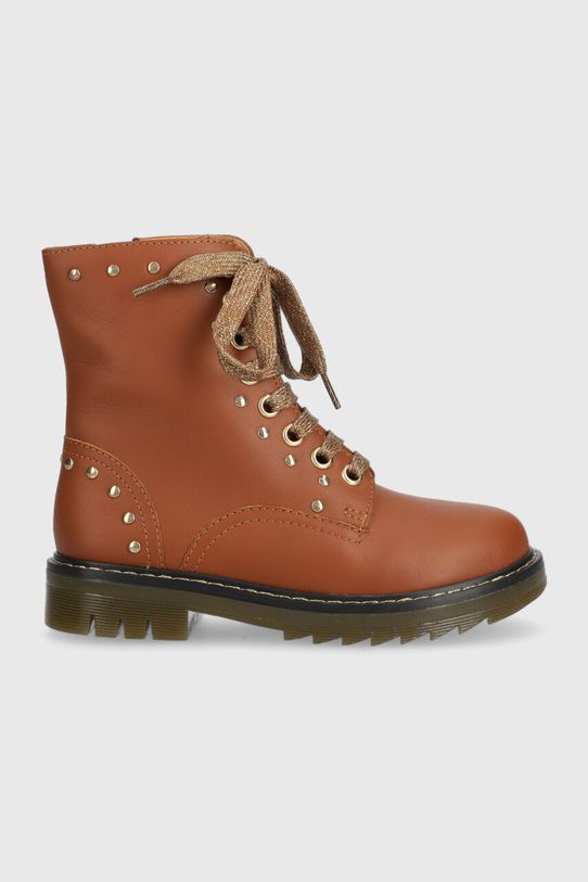 Pom D'api bocanci din piele pentru copii SID HI STUD cu snur maro P1MABN0401.28.30
