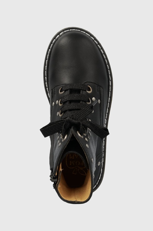 Детские кожаные ботинки Pom D'api SID HI STUD чёрный P1MABN04R1.28.30