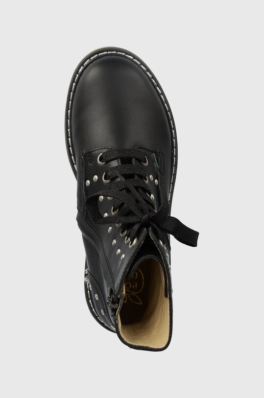 Pom D'api botki skórzane dziecięce SID HI STUD czarny P1MABN04R1.31.34