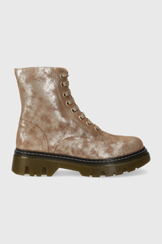 Дитячі шкіряні напівчобітки Pom D'api CLAP RANGER замша бежевий P1NBDF0402.31.34