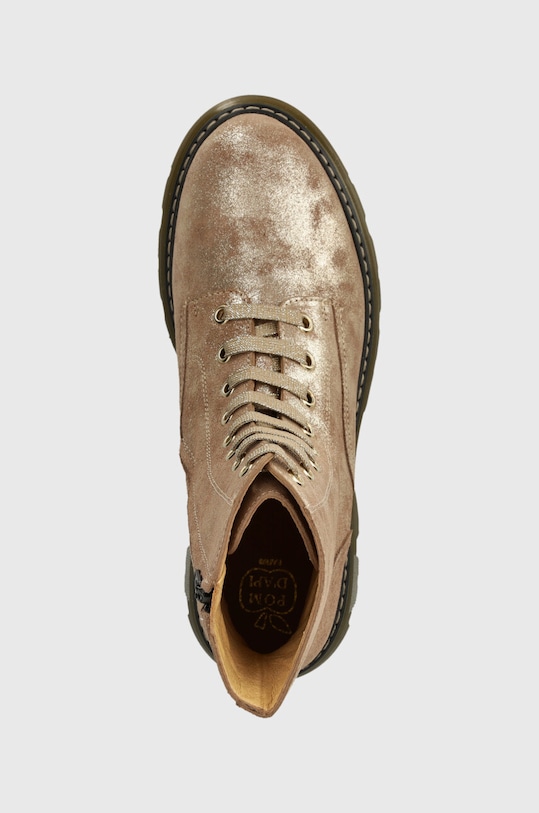 Dětské kožené workery Pom D'api CLAP RANGER béžová P1NBDF0402.35.38