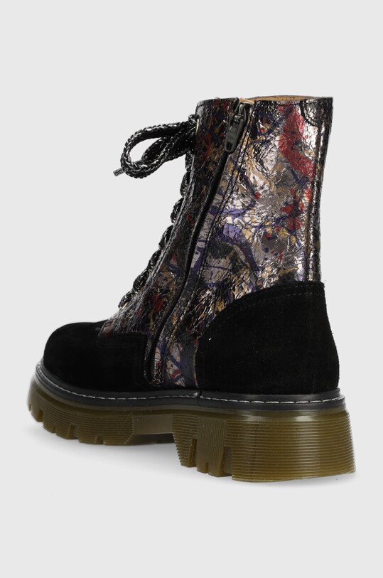 Dziewczynka Pom D'api botki skórzane dziecięce CLAP RANGER P1NBEB0403.31.34 czarny