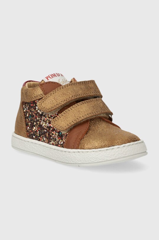 Дитячі шкіряні кросівки Pom D'api P1PAAR0402.19.23 коричневий AW23