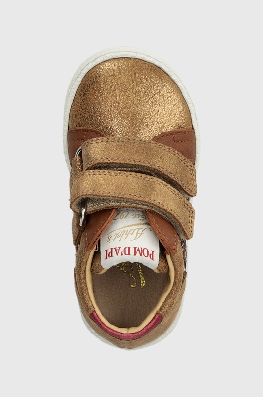 Дитячі шкіряні кросівки Pom D'api коричневий P1PAAR0402.19.23