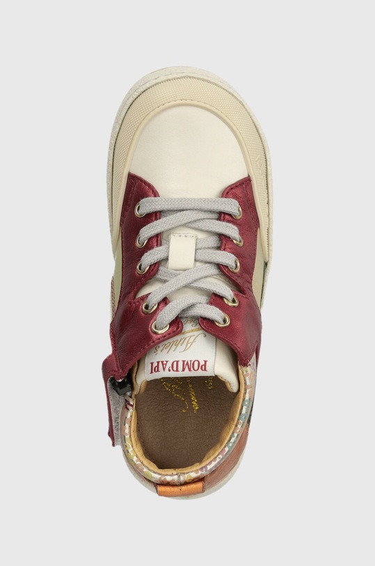 Pom D'api teniși din piele copii MOUSSE BUMP burgundia P1PIBK0403.24.27