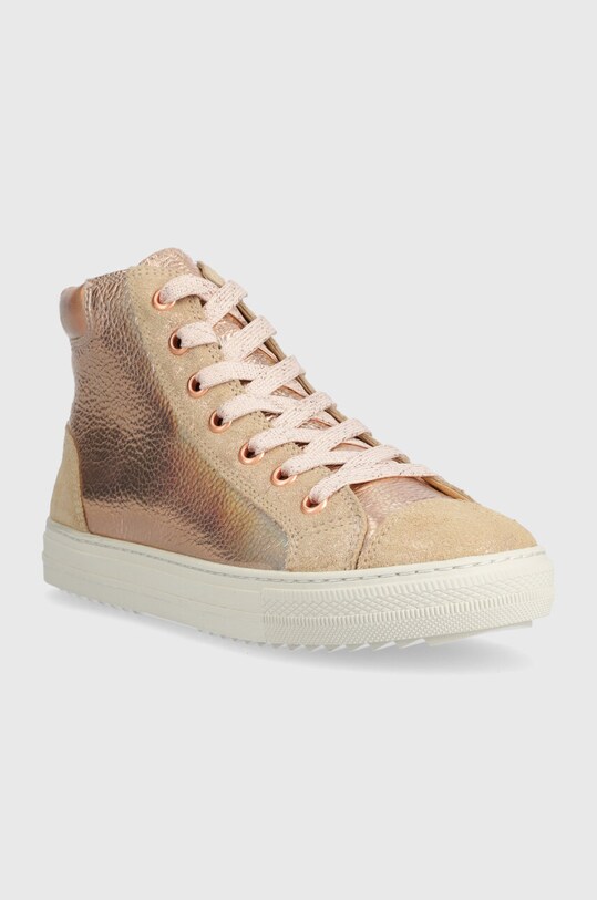 Παιδικά δερμάτινα αθλητικά παπούτσια Pom D'api SWAG ZIP LACE P1QBFC0402.31.34 ροζ AW23
