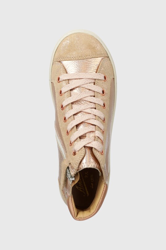 Παιδικά δερμάτινα αθλητικά παπούτσια Pom D'api SWAG ZIP LACE ροζ P1QBFC0402.31.34