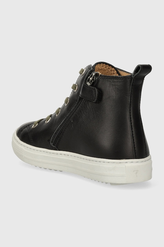 Fete Pom D'api tenisi de piele pentru copii SWAG BRODI P1QCBN0402.28.30 negru