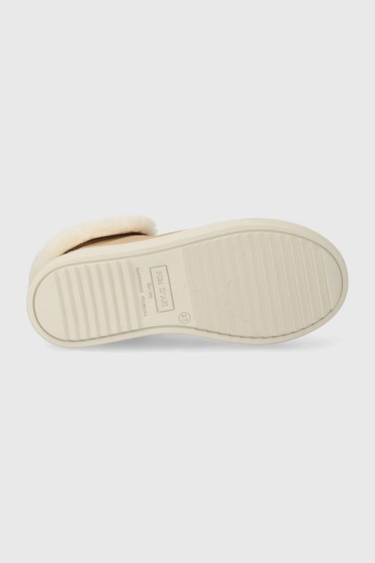 Pom D'api buty zimowe zamszowe dziecięce SWAG ZIP FUR P1QDDF0402.24.27 beżowy