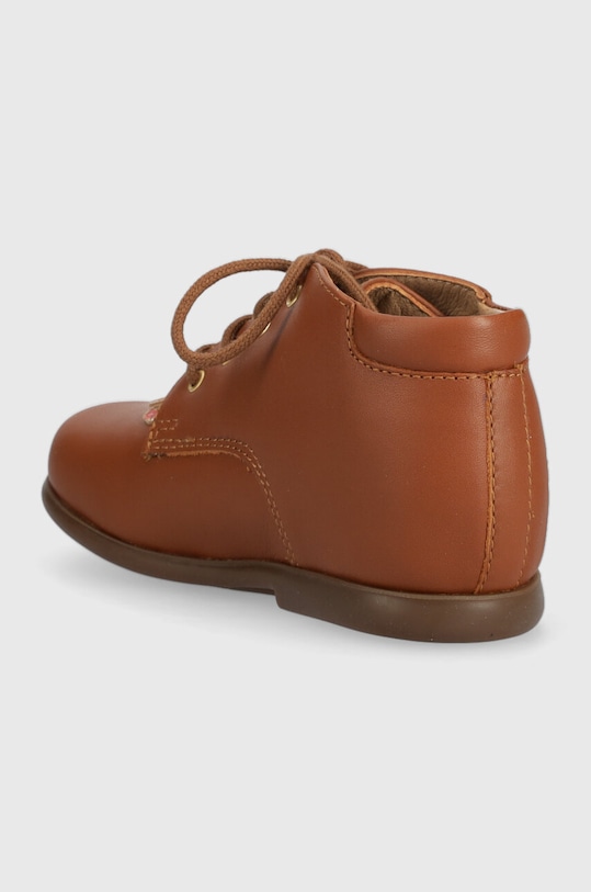 DÍVKA Dětské kožené polobotky Pom D'api P1ZCBN0401 hnědá
